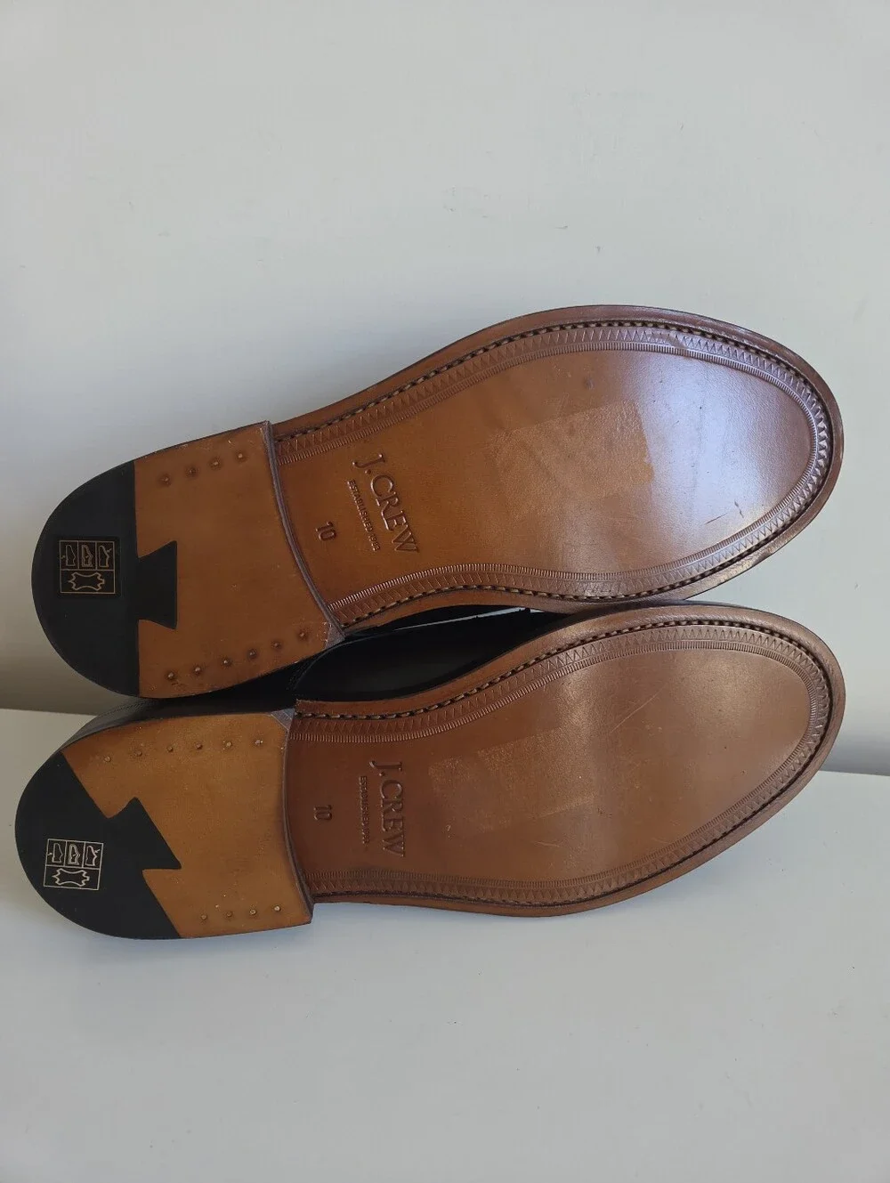 J.Crew Essex Leather Derbys Dark Brown Size 10 New ($450)